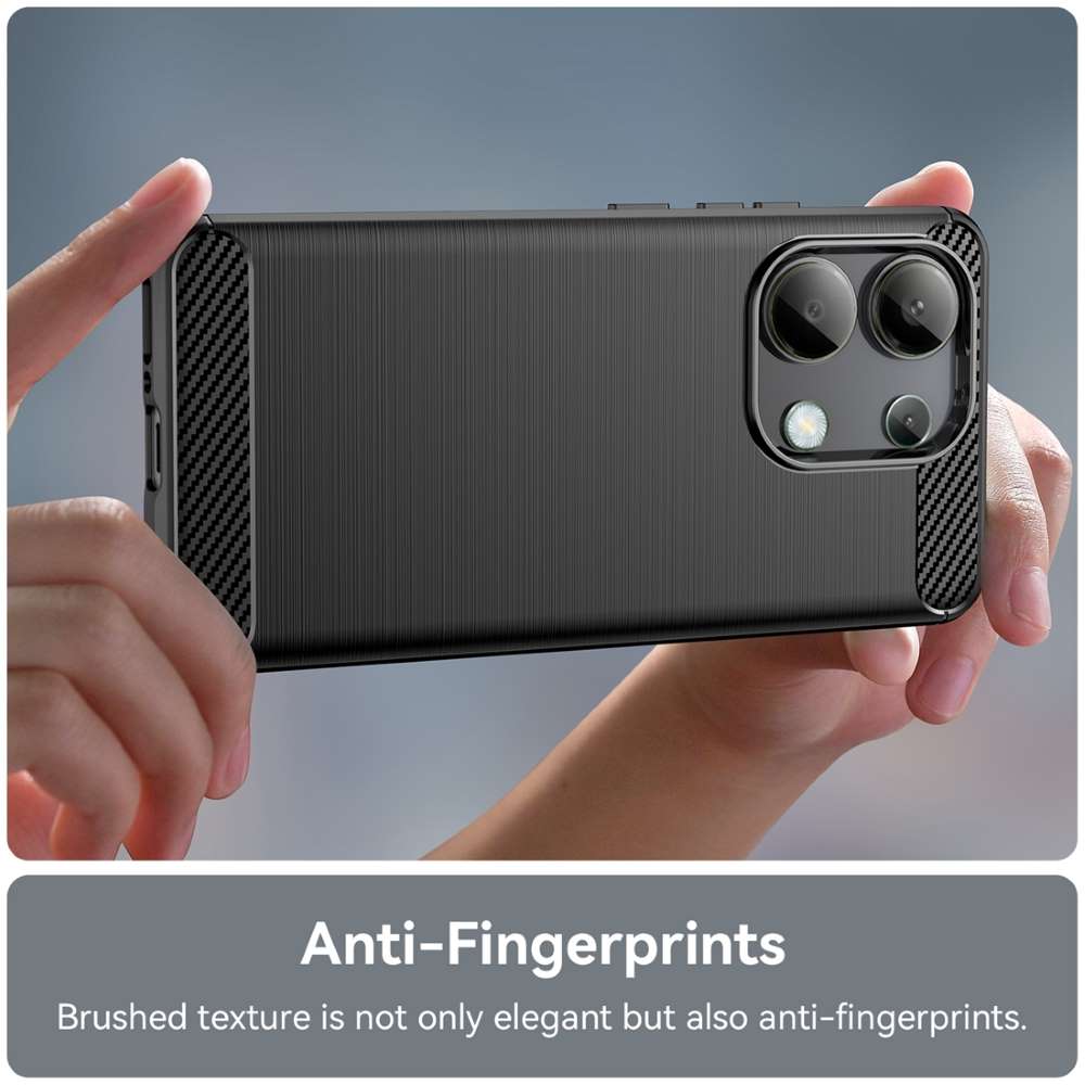 TPU Hülle für Xiaomi Redmi Note 13 4G Carbon Fiber Skin Brushed Schutzcover Case