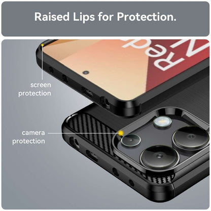 TPU Hülle für Xiaomi Redmi Note 13 4G Carbon Fiber Skin Brushed Schutzcover Case