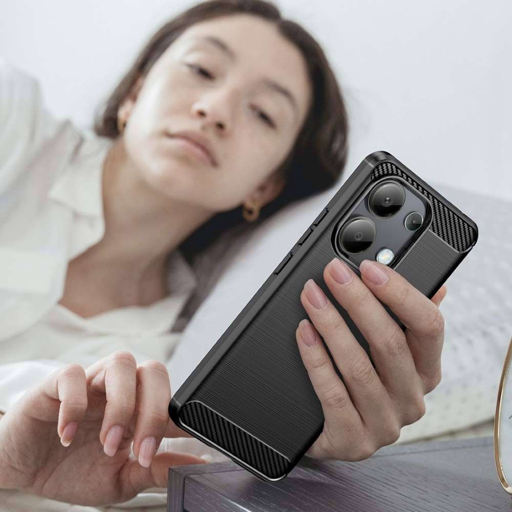 TPU Hülle für Xiaomi Redmi Note 13 4G Carbon Fiber Skin Brushed Schutzcover Case