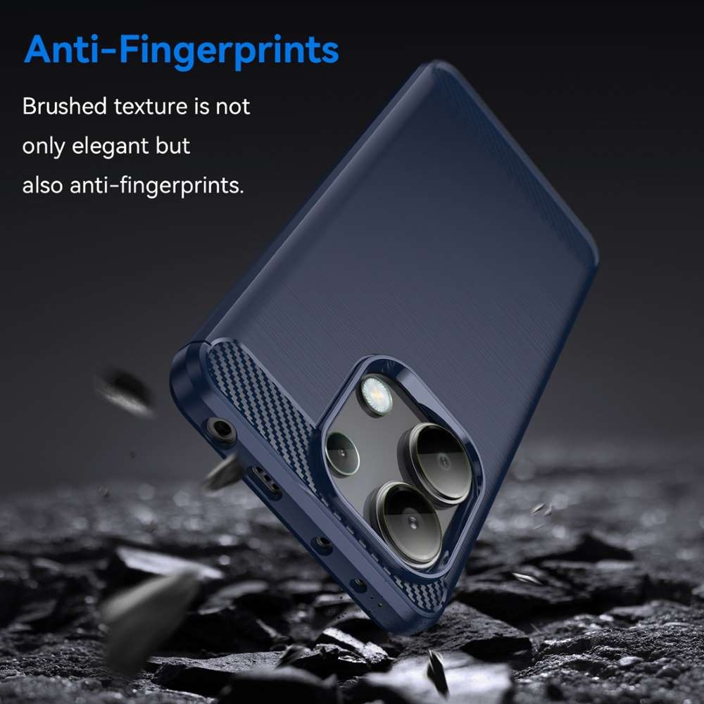 TPU Hülle für Xiaomi Redmi Note 13 4G Carbon Fiber Skin Brushed Schutzcover Case