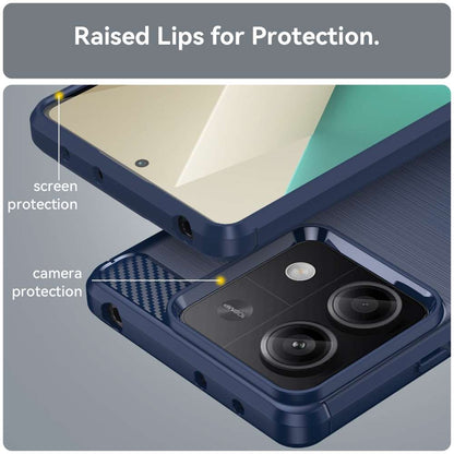 TPU Hülle für Xiaomi Redmi Note 13 5G Carbon Fiber Skin Brushed Schutzcover Case
