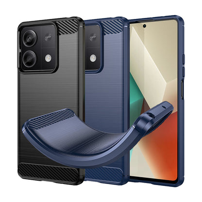 TPU Hülle für Xiaomi Redmi Note 13 5G Carbon Fiber Skin Brushed Schutzcover Case