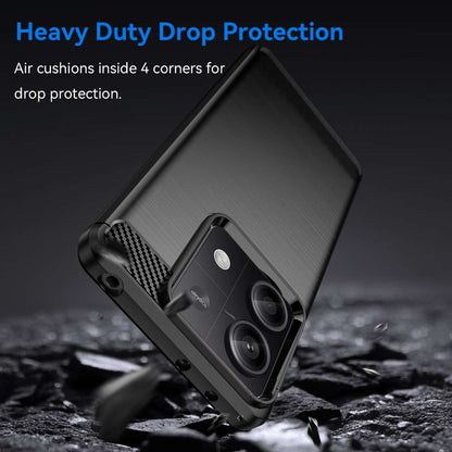 TPU Hülle für Xiaomi Redmi Note 13 5G Carbon Fiber Skin Brushed Schutzcover Case