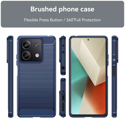 TPU Hülle für Xiaomi Redmi Note 13 5G Carbon Fiber Skin Brushed Schutzcover Case