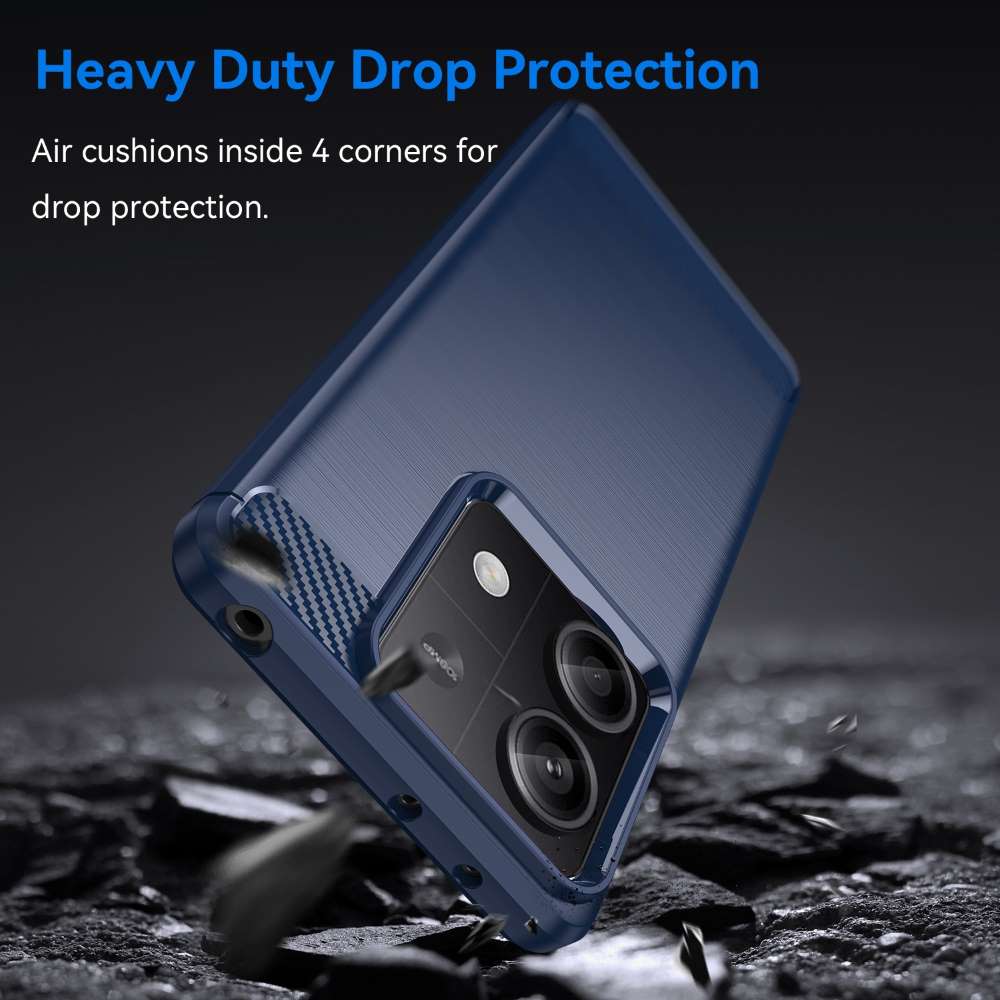 TPU Hülle für Xiaomi Redmi Note 13 5G Carbon Fiber Skin Brushed Schutzcover Case