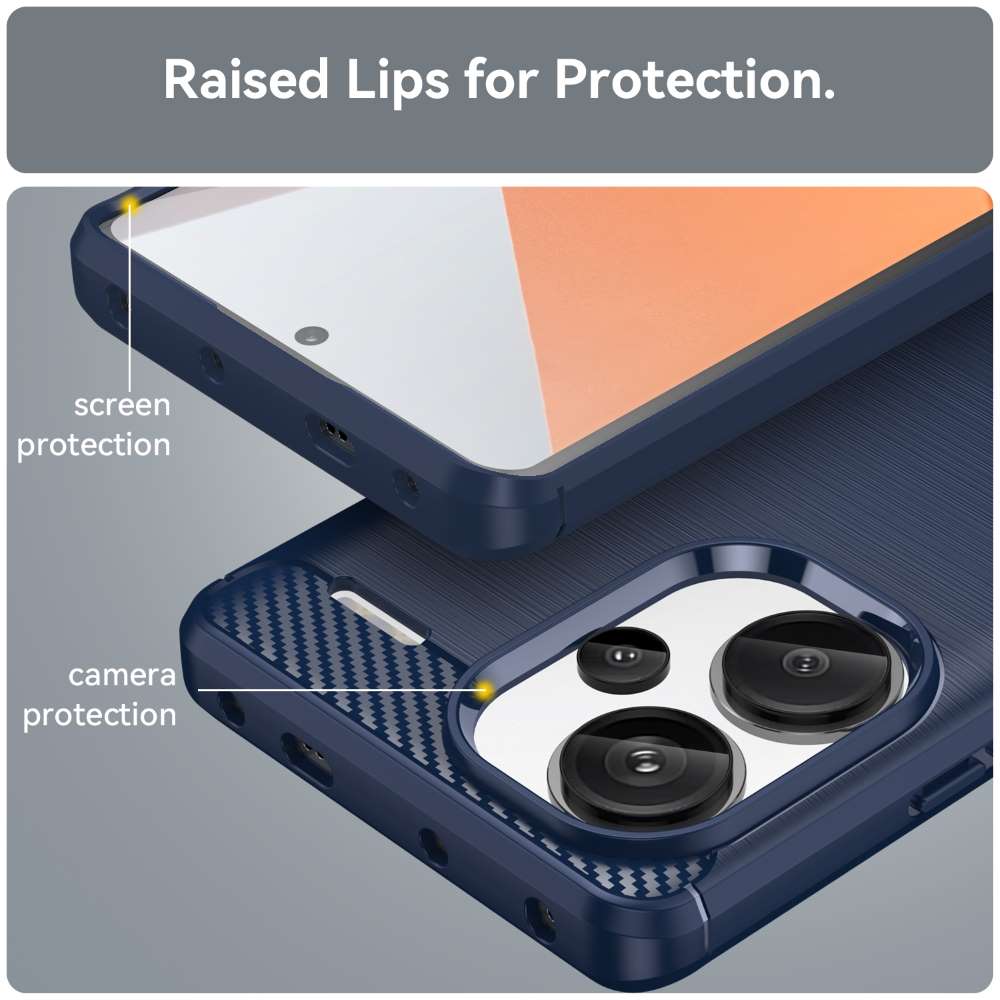 TPU Hülle für Xiaomi Redmi Note 13 PRO+ Carbon Fiber Skin Brushed Schutzcover