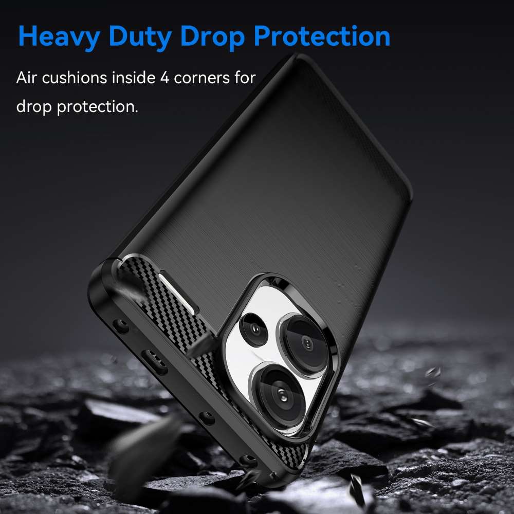 TPU Hülle für Xiaomi Redmi Note 13 PRO+ Carbon Fiber Skin Brushed Schutzcover
