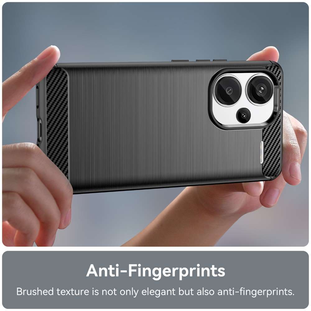 TPU Hülle für Xiaomi Redmi Note 13 PRO+ Carbon Fiber Skin Brushed Schutzcover