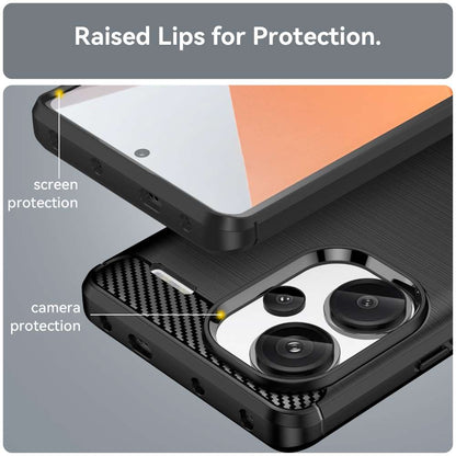 TPU Hülle für Xiaomi Redmi Note 13 PRO+ Carbon Fiber Skin Brushed Schutzcover