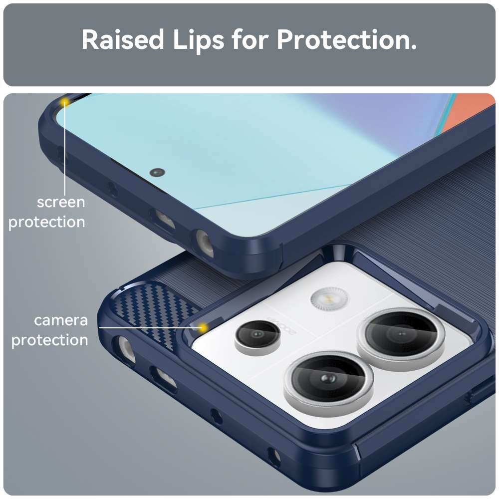 TPU Hülle für Xiaomi Redmi Note 13 PRO 5G Carbon Fiber Skin Brushed Schutzcover