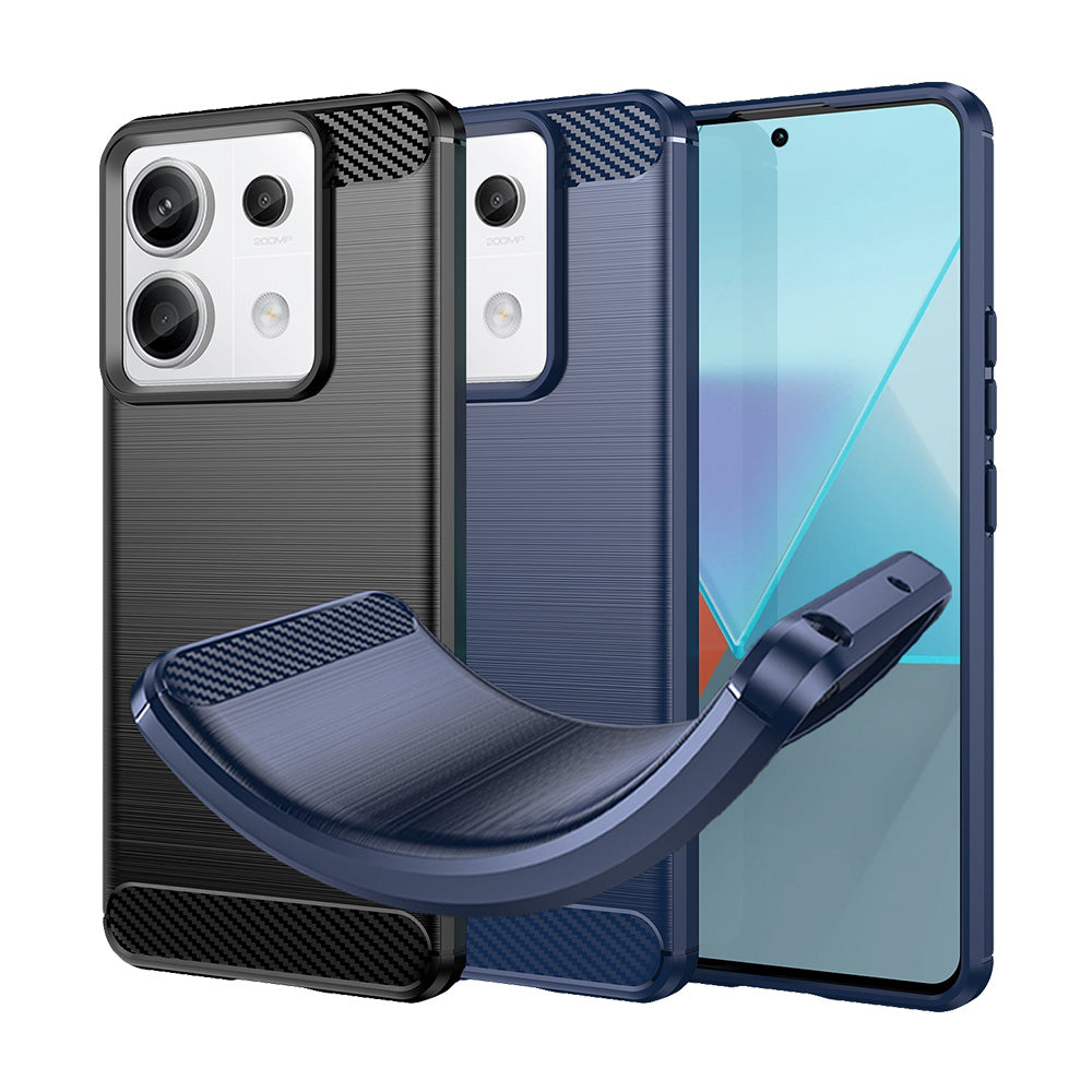 TPU Hülle für Xiaomi Redmi Note 13 PRO 5G Carbon Fiber Skin Brushed Schutzcover