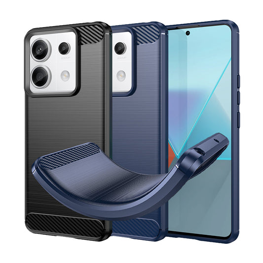 TPU Hülle für Xiaomi Redmi Note 13 PRO 5G Carbon Fiber Skin Brushed Schutzcover