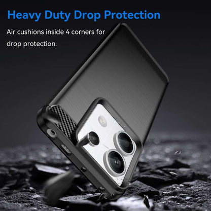 TPU Hülle für Xiaomi Redmi Note 13 PRO 5G Carbon Fiber Skin Brushed Schutzcover