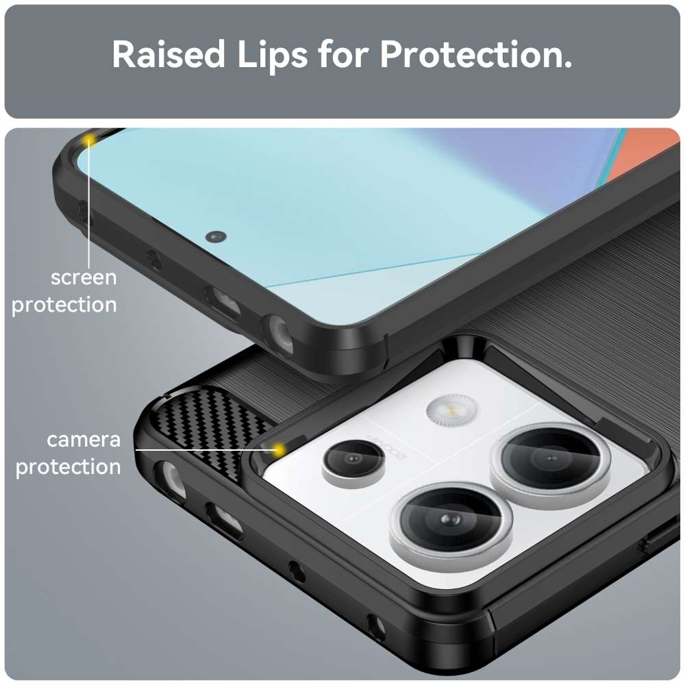 TPU Hülle für Xiaomi Redmi Note 13 PRO 5G Carbon Fiber Skin Brushed Schutzcover