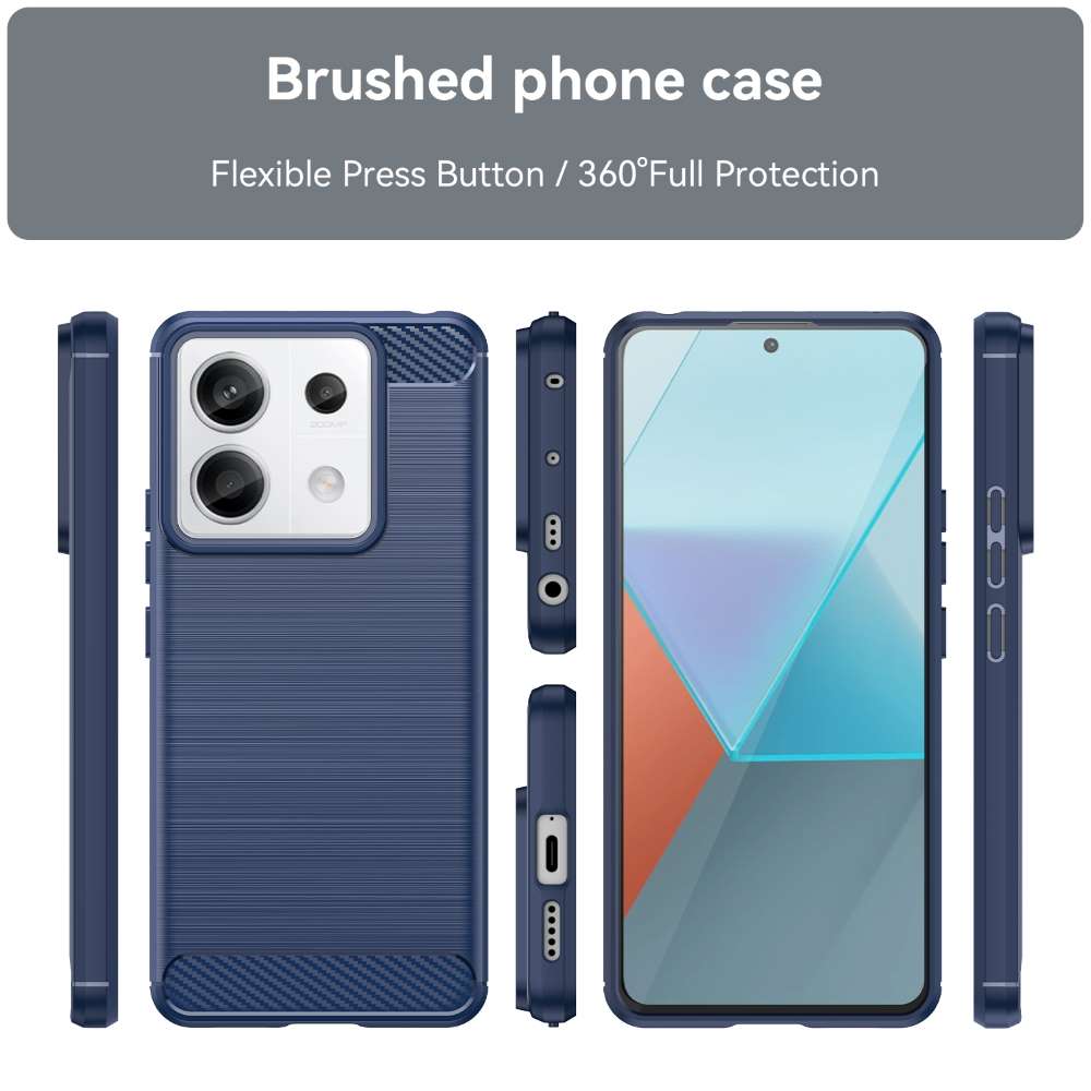 TPU Hülle für Xiaomi Redmi Note 13 PRO 5G Carbon Fiber Skin Brushed Schutzcover