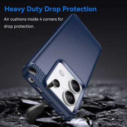 TPU Hülle für Xiaomi Redmi Note 13 PRO 5G Carbon Fiber Skin Brushed Schutzcover