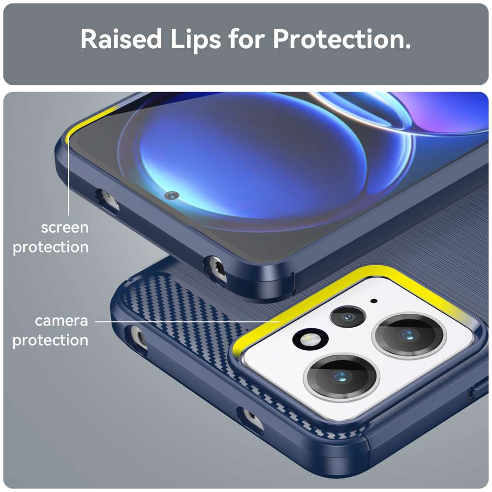TPU Hülle für Xiaomi Redmi Note 12 4G Carbon Fiber Skin Brushed Schutzcover Case