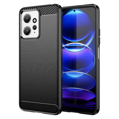 TPU Hülle für Xiaomi Redmi Note 12 4G Carbon Fiber Skin Brushed Schutzcover Case