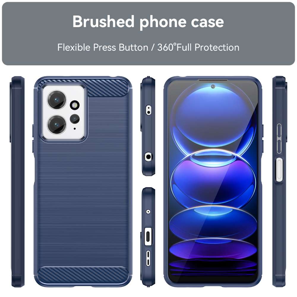 TPU Hülle für Xiaomi Redmi Note 12 4G Carbon Fiber Skin Brushed Schutzcover Case