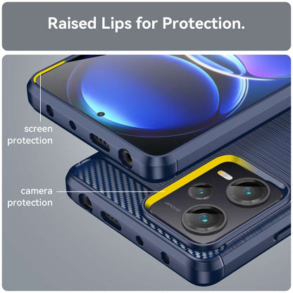 TPU Hülle für Xiaomi Redmi Note 12 PRO+ Carbon Fiber Skin Brushed Schutzcover
