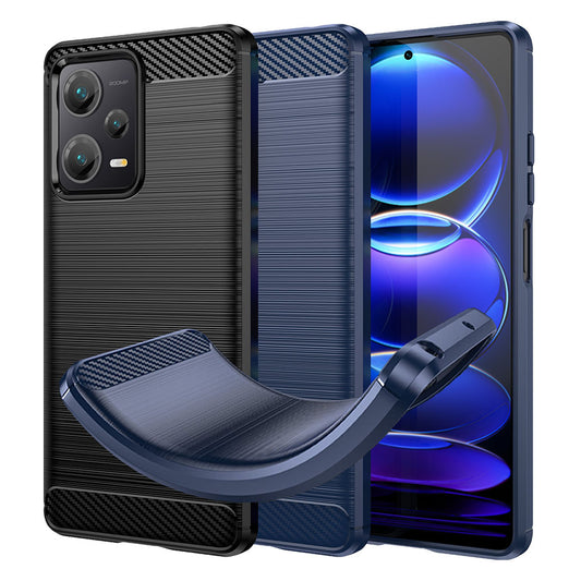 TPU Hülle für Xiaomi Redmi Note 12 PRO+ Carbon Fiber Skin Brushed Schutzcover