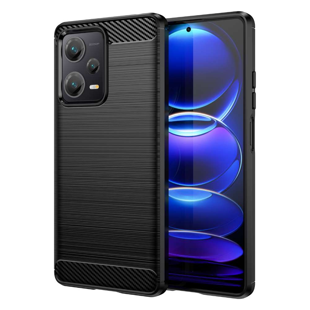 TPU Hülle für Xiaomi Redmi Note 12 PRO+ Carbon Fiber Skin Brushed Schutzcover