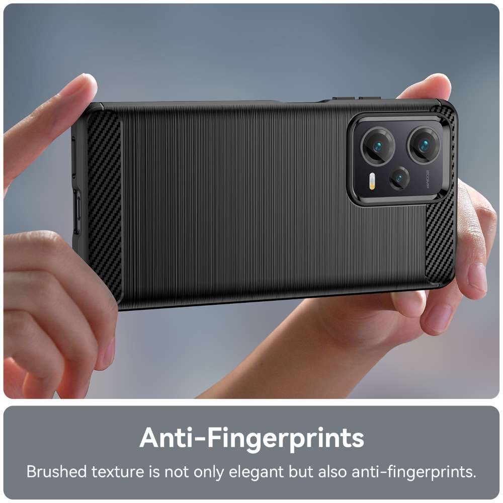 TPU Hülle für Xiaomi Redmi Note 12 PRO+ Carbon Fiber Skin Brushed Schutzcover