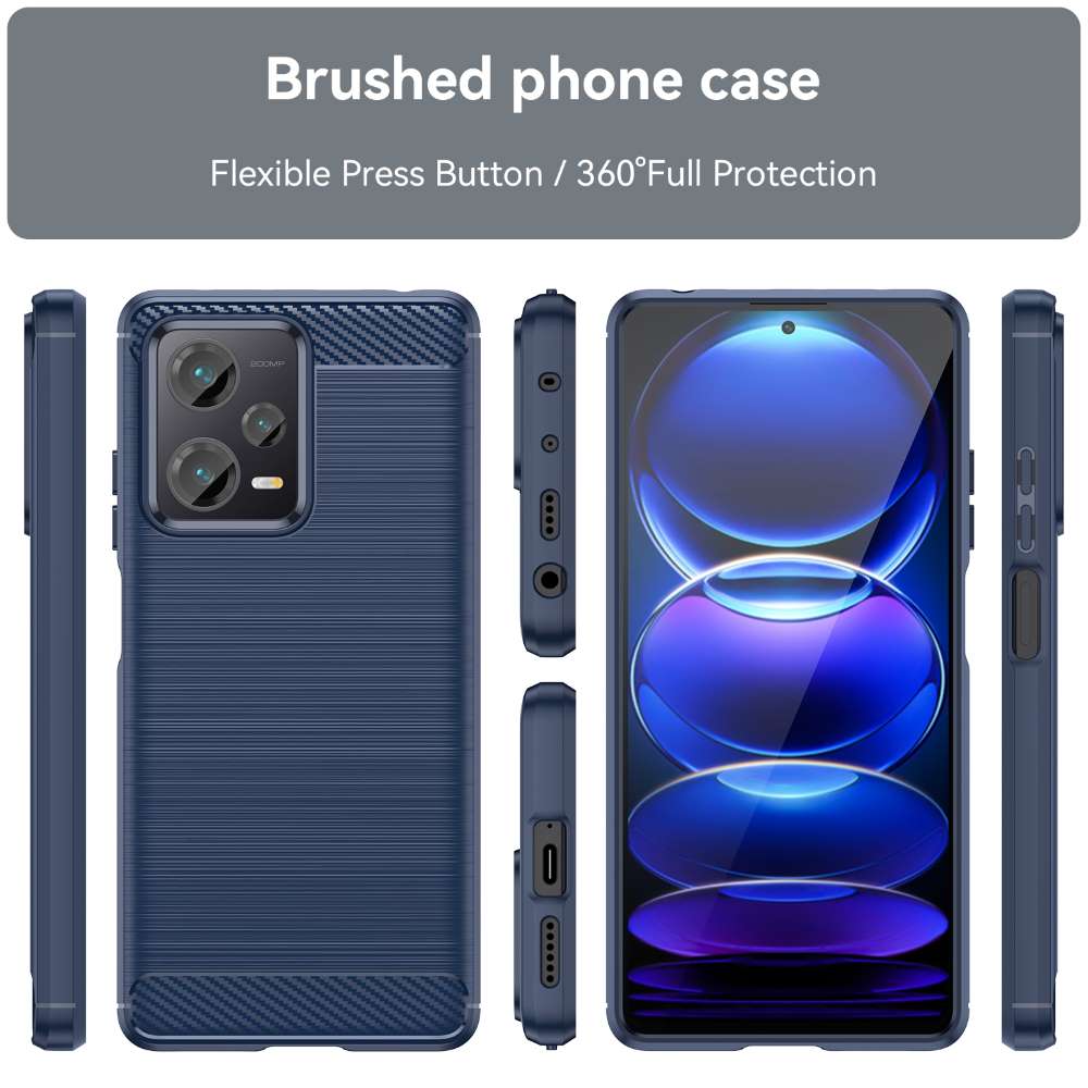 TPU Hülle für Xiaomi Redmi Note 12 PRO+ Carbon Fiber Skin Brushed Schutzcover
