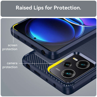 TPU Hülle für Xiaomi Redmi Note 12 PRO 5G Carbon Fiber Skin Brushed Schutzcover
