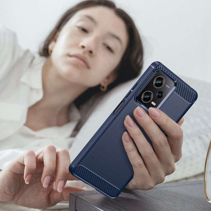TPU Hülle für Xiaomi Redmi Note 12 PRO 5G Carbon Fiber Skin Brushed Schutzcover