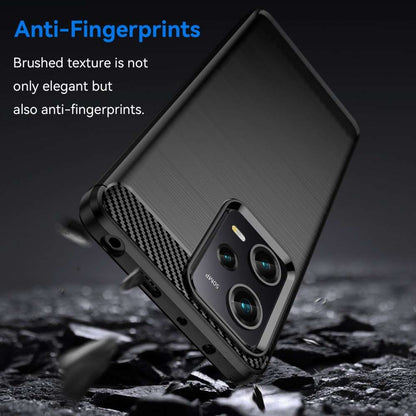 TPU Hülle für Xiaomi Redmi Note 12 PRO 5G Carbon Fiber Skin Brushed Schutzcover