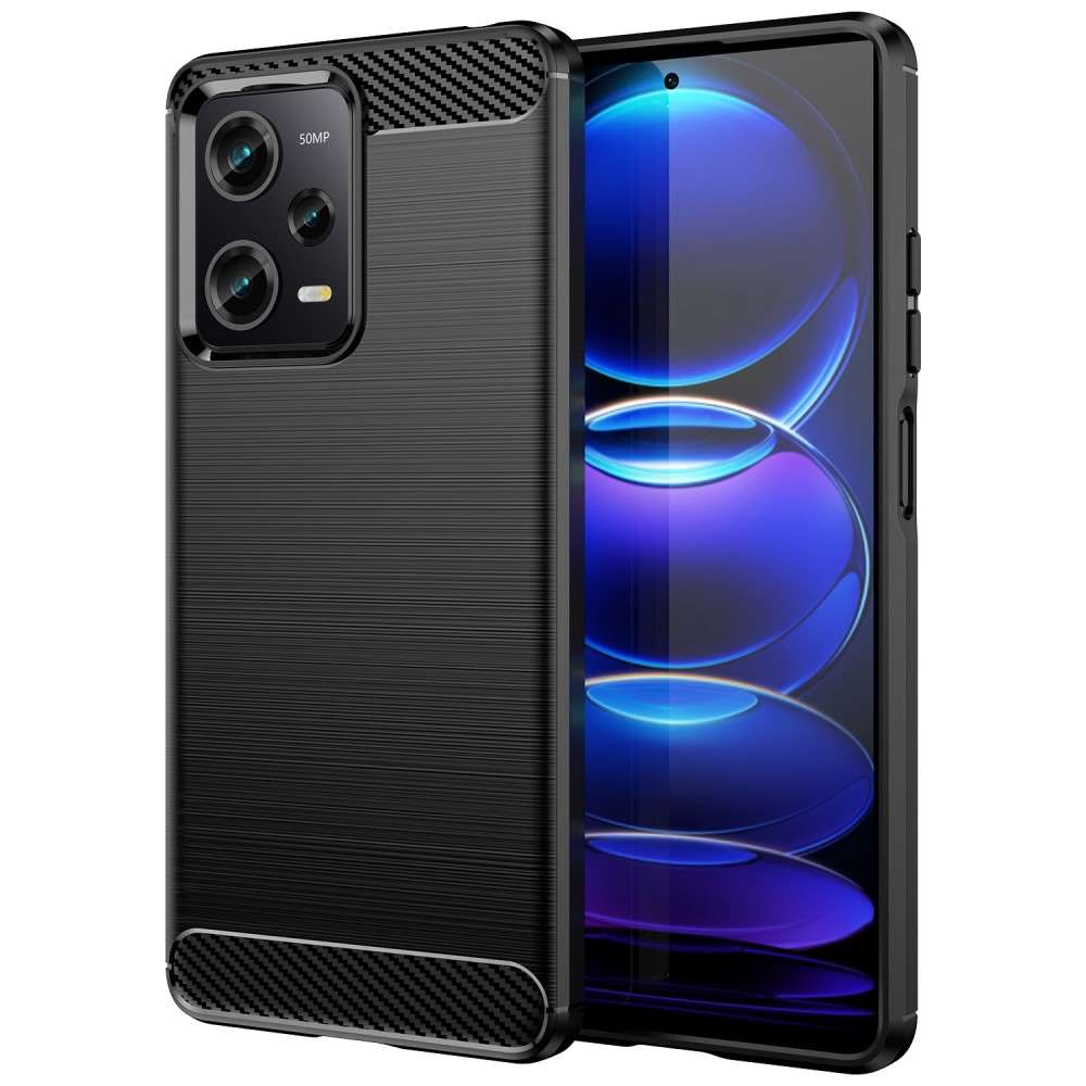 TPU Hülle für Xiaomi Redmi Note 12 PRO 5G Carbon Fiber Skin Brushed Schutzcover