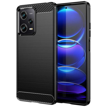 TPU Hülle für Xiaomi Redmi Note 12 PRO 5G Carbon Fiber Skin Brushed Schutzcover