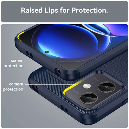 TPU Hülle für Xiaomi Redmi Note 12 5G Carbon Fiber Skin Brushed Schutzcover Case