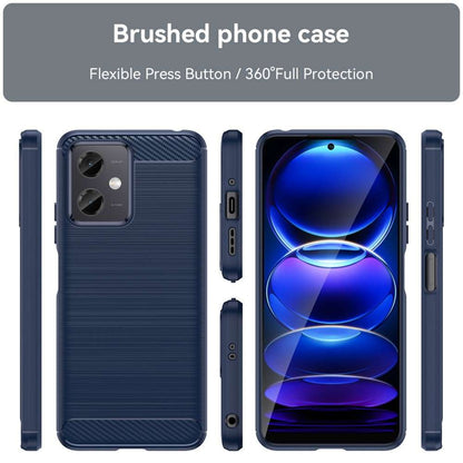 TPU Hülle für Xiaomi Redmi Note 12 5G Carbon Fiber Skin Brushed Schutzcover Case