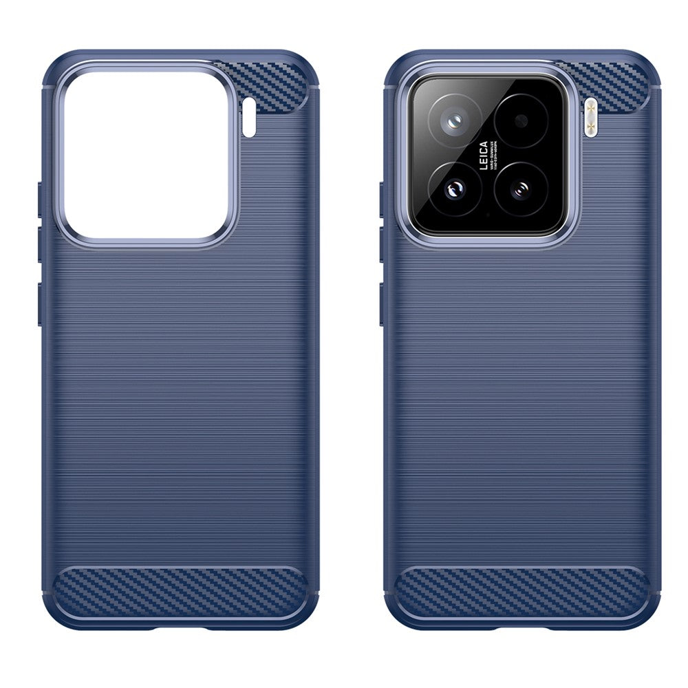 TPU Hülle für Xiaomi 15 Carbon Fiber Skin Brushed Schutz Backcover Soft Case