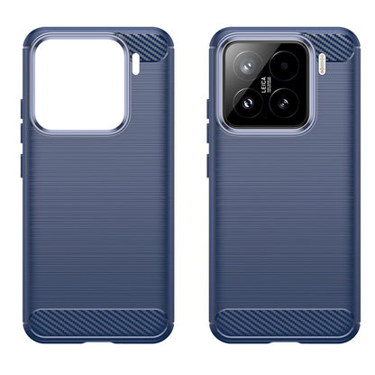 TPU Hülle für Xiaomi 15 Carbon Fiber Skin Brushed Schutz Backcover Soft Case