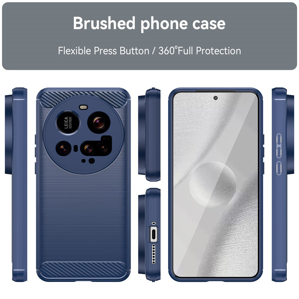 TPU Hülle für Xiaomi 15 ULTRA Carbon Fiber Skin Brushed Schutzcover Soft Case