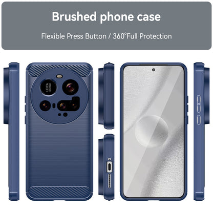 TPU Hülle für Xiaomi 15 ULTRA Carbon Fiber Skin Brushed Schutzcover Soft Case