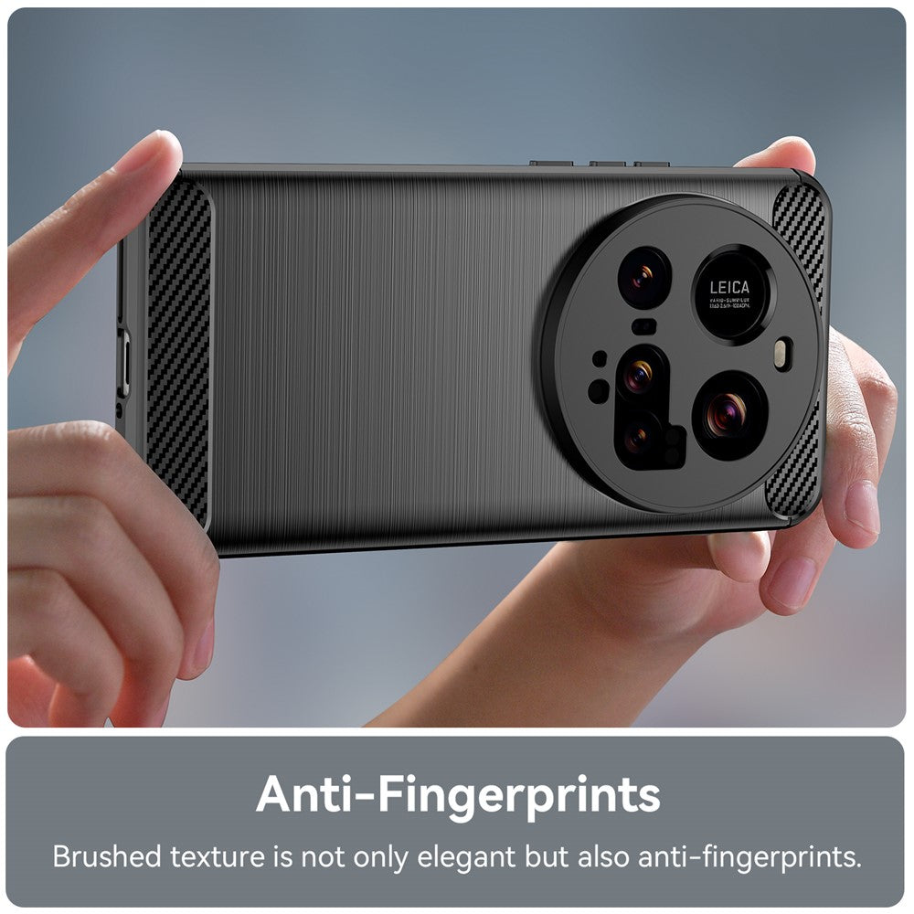 TPU Hülle für Xiaomi 15 ULTRA Carbon Fiber Skin Brushed Schutzcover Soft Case