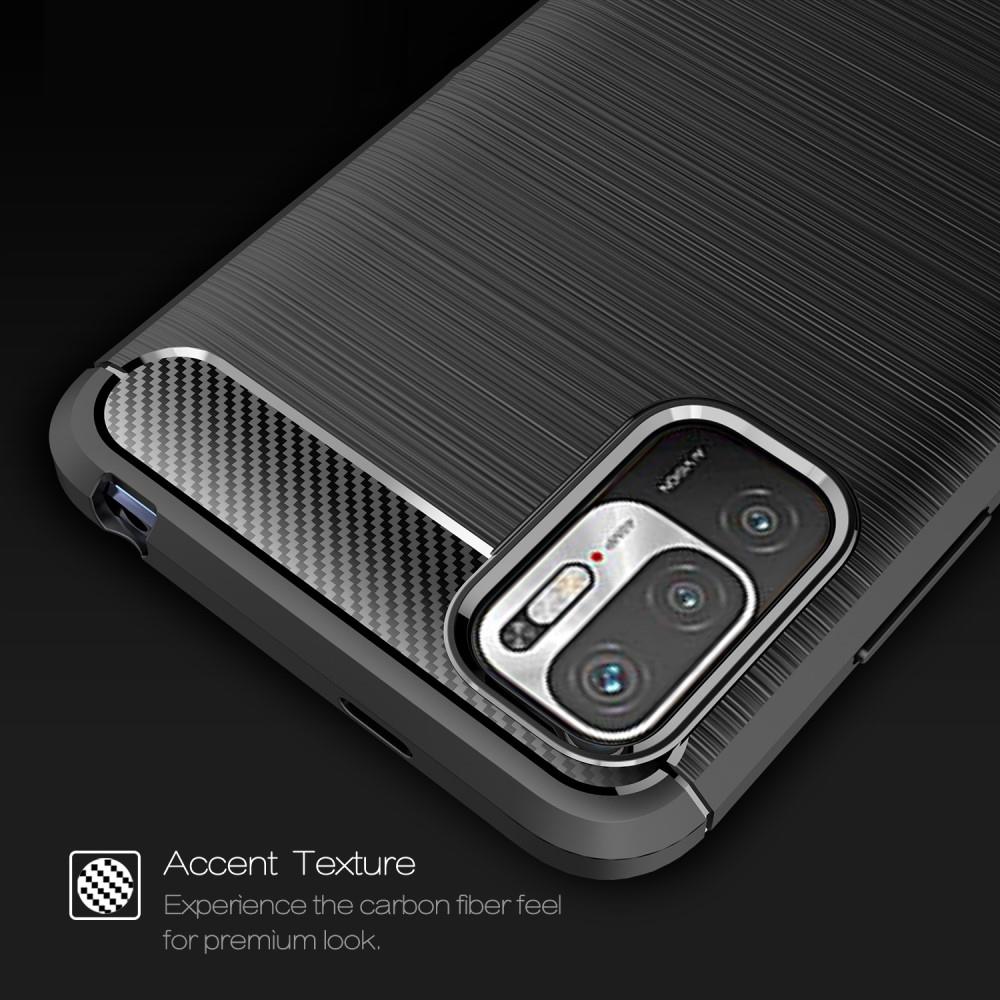 TPU Case für XIAOMI REDMI NOTE 10 5G Carbon Fiber Skin Brushed Schutz Hülle