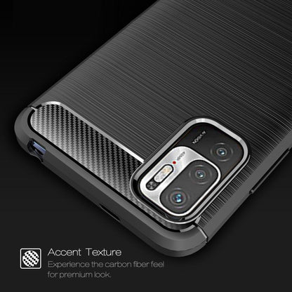 TPU Case für XIAOMI REDMI NOTE 10 5G Carbon Fiber Skin Brushed Schutz Hülle