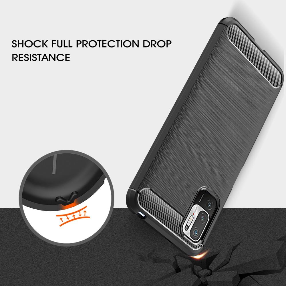 TPU Case für XIAOMI REDMI NOTE 10 5G Carbon Fiber Skin Brushed Schutz Hülle