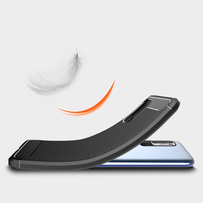 TPU Case für XIAOMI REDMI NOTE 10 5G Carbon Fiber Skin Brushed Schutz Hülle