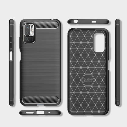 TPU Case für XIAOMI REDMI NOTE 10 5G Carbon Fiber Skin Brushed Schutz Hülle
