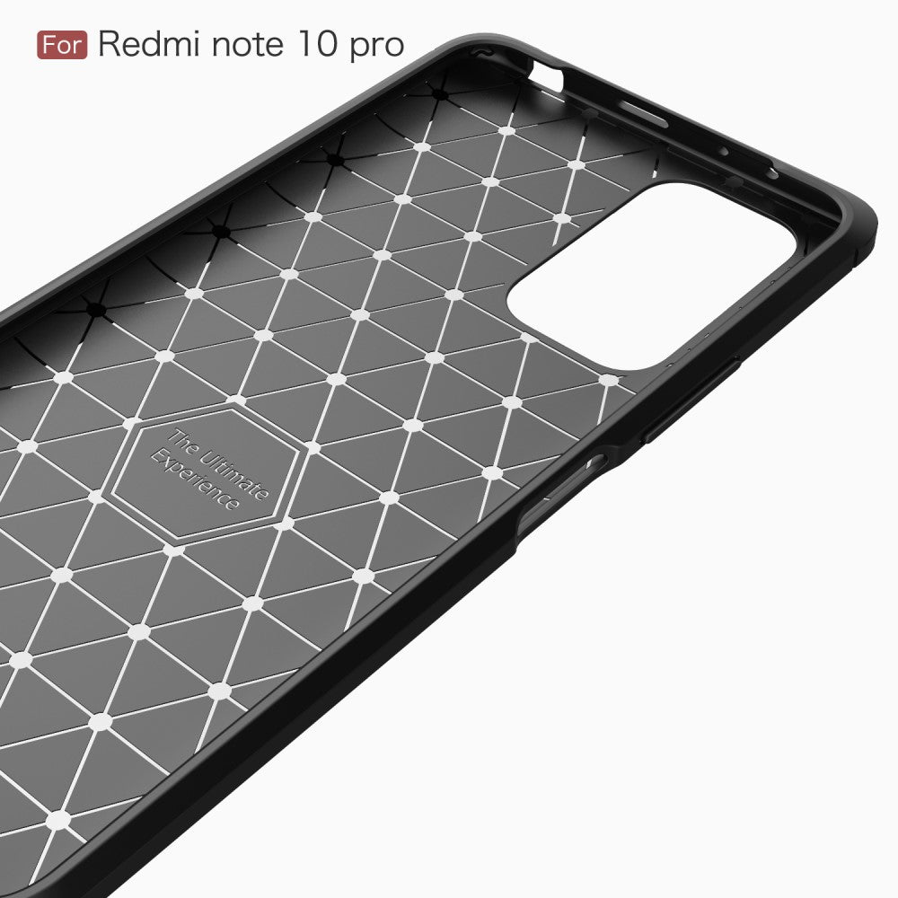 TPU Case für XIAOMI REDMI NOTE 10 PRO Carbon Fiber Skin Brushed Schutz Hülle