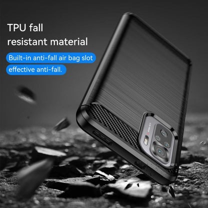 TPU Case für XIAOMI REDMI NOTE 10S Carbon Fiber Skin Brushed Schutz Hülle Cover