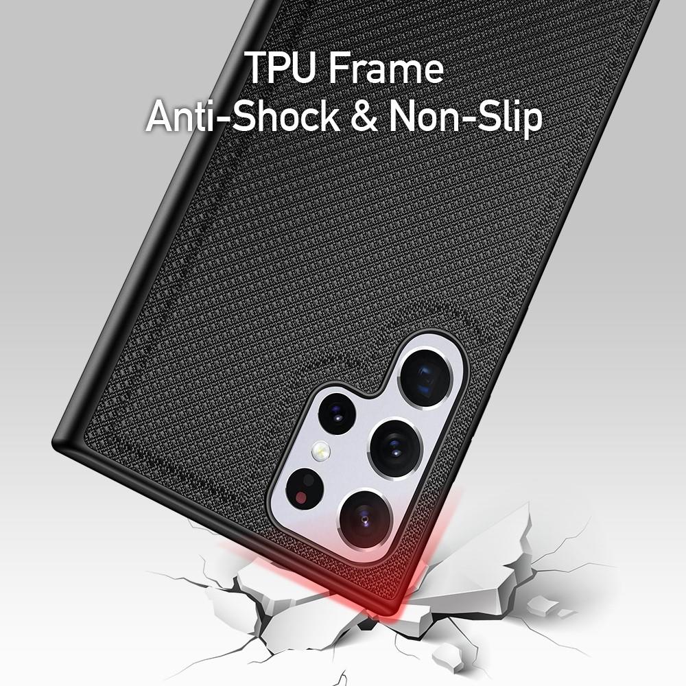 DUX DUCIS TPU Case für SAMSUNG GALAXY S22 ULTRA Fino Series Nylon Textur Hülle