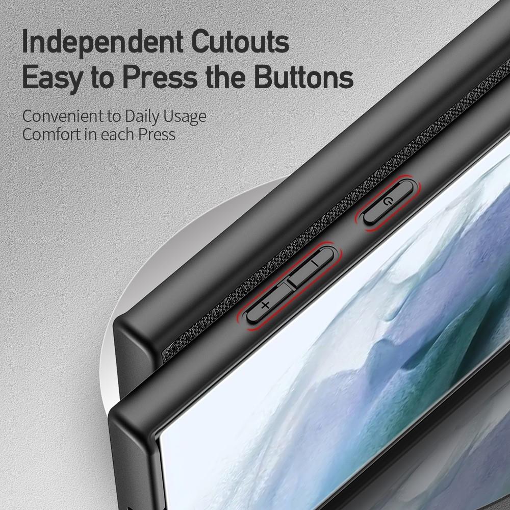 DUX DUCIS TPU Case für SAMSUNG GALAXY S22 ULTRA Fino Series Nylon Textur Hülle