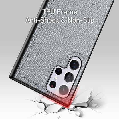 DUX DUCIS TPU Case für SAMSUNG GALAXY S22 ULTRA Fino Series Nylon Textur Hülle